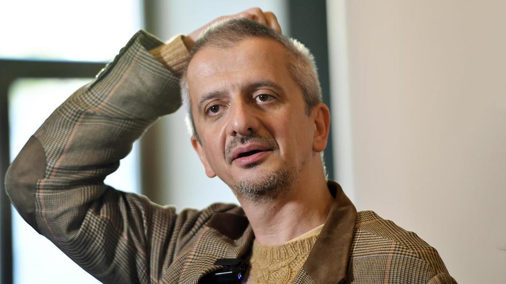 Константин Богомолов на церемонии открытия пространства «Проект Худсовет» в Театре на Бронной, 16 мая 2023 года
