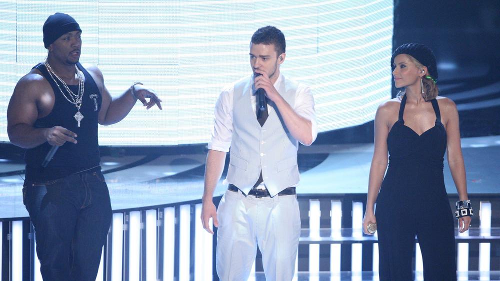 Тимбалэнд, Джастин Тимберлейк и Нелли Фуртадо на MTV Video Music Awards, 9 сентября 2007 года