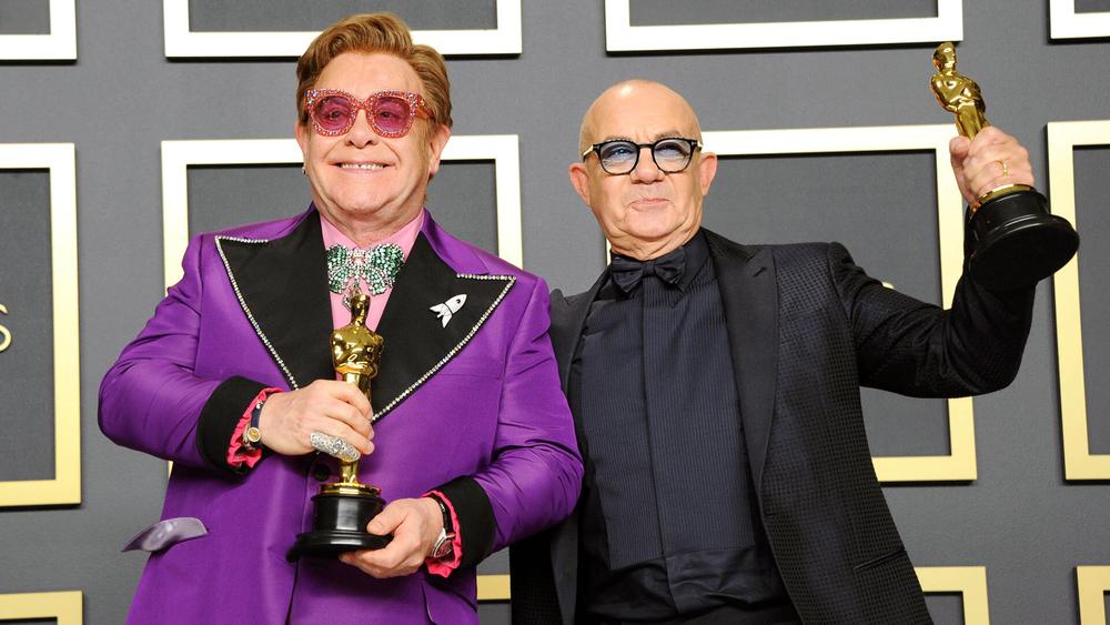 Элтон Джон и Берни Топин на церемонии вручения премии «Оскар», 9 февраля 2020 года