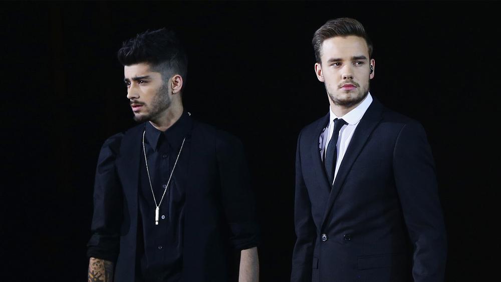 Зейн Малик и Лиам Пейн во время выступления с группой One Direction на X Factor в Милане, 12 декабря 2013 года
