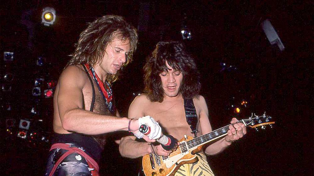 Дэвид Ли Рот и Эдди Ван Хален во время концерта Van Halen в Сан-Диего, 21 мая 1984 года