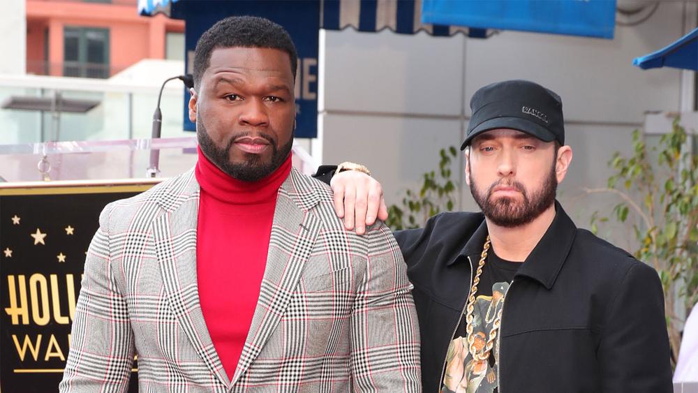 50 Cent и Эминем на открытии звезды 50 Cent на голливудской «Аллее славы», 30 января 2020 года