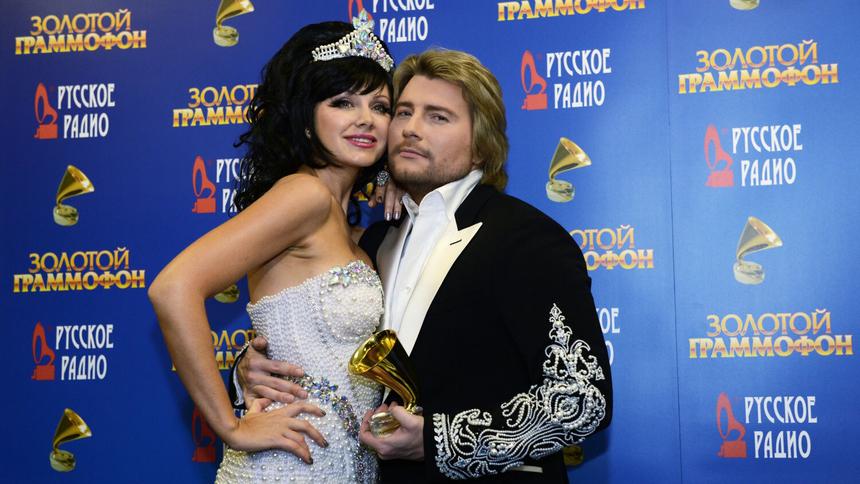Николай Басков и Натали на церемонии «Золотой граммофон», 29 ноября 2014 года