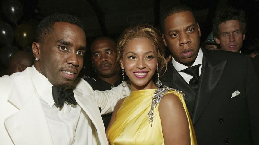 Diddy, Бейонсе и Jay-Z на CFDA After-Party в Нью-Йорке, 7 июня 2004 года