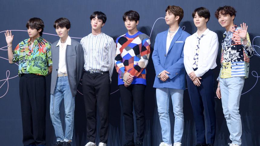 BTS на пресс-конференции в Сеуле, 24 мая 2018 года