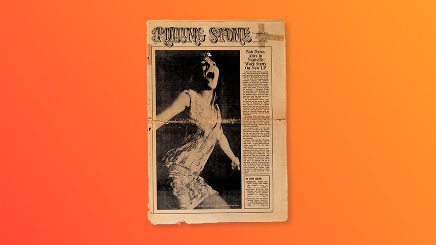 Вырезка из журнала Rolling Stone с Тиной Тернер и ее супругом на обложке, 1967 год